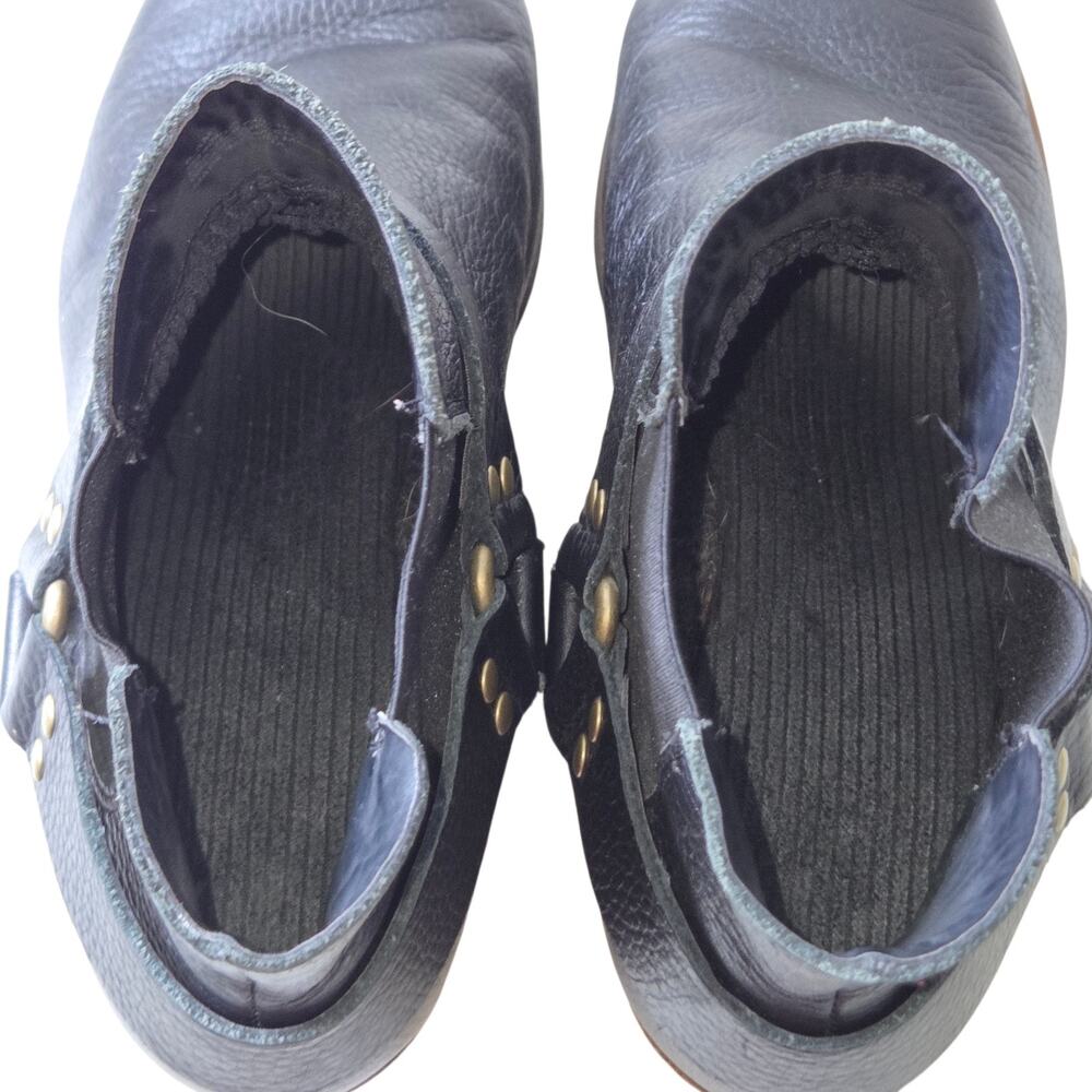 Korks Cyanna Black Pebbled Leather Boot Womens SZ 8.5 Harness Western Boho - Picture 9 of 11